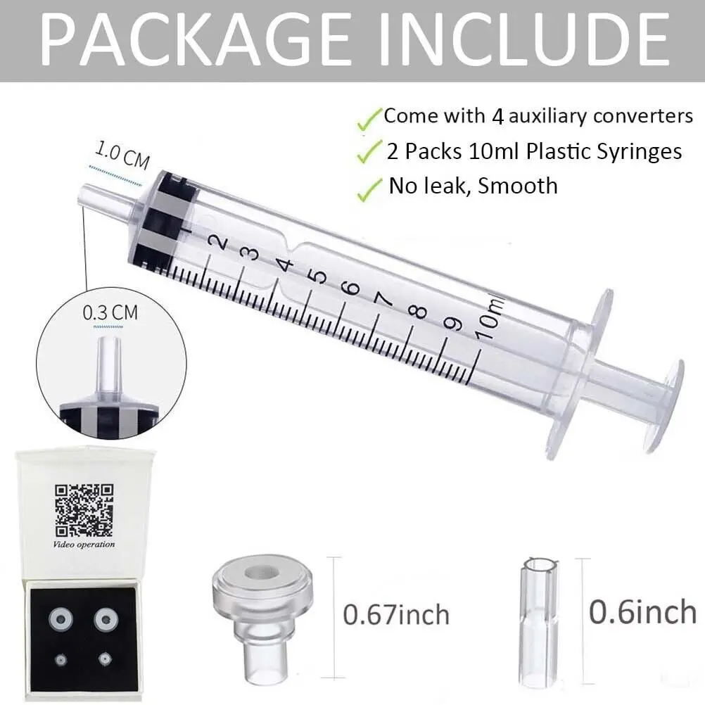 2PC Perfume Refill Pump Tool Extraction Perfume Dispenser Travel Plastic  Syringe