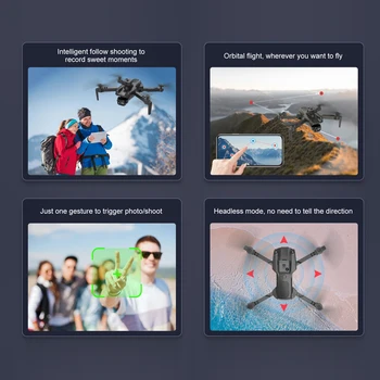 Remote Control Drone with Daul Camera 4K 5-Sides Obstacle Avoidance Optical Flow Positioning 5GWIFI FPV Foldable Quadcopter 3