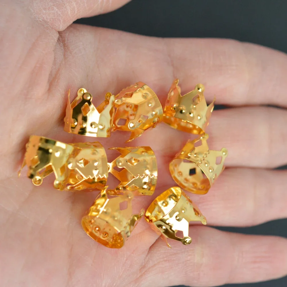 100Pcs ݼ Ӹ  Dreadlock  ũ ߰  Ŀ Ŭ ׼  Ŀ 극̵  12x10mm