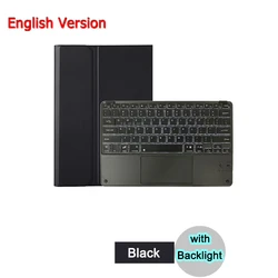 Universal Bluetooth Keyboard Case with Multilingual Support for Pad Plus 12.7 (Black n Backlit)