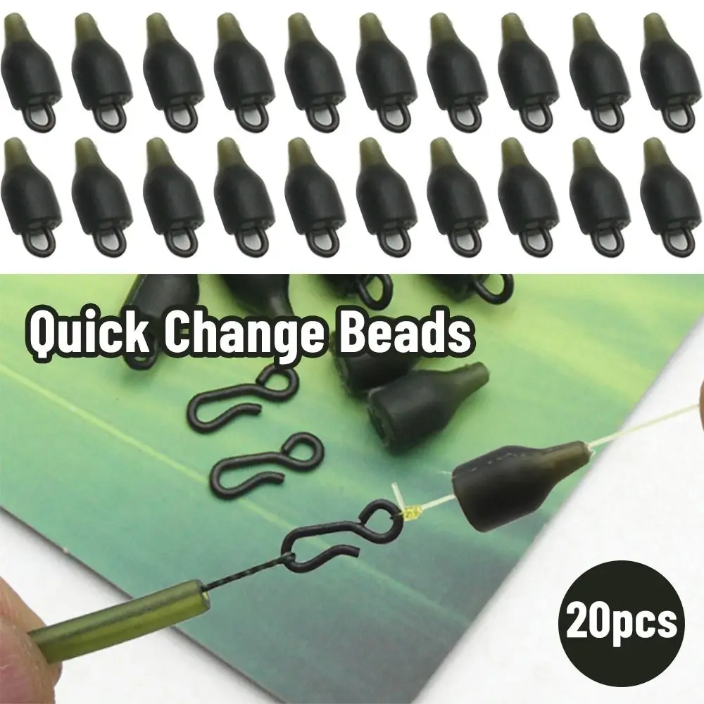 

20pcs Carp Fishing Accessories Quick Change Stop Beads Method Feeder Carp Fishing Rigs Connector Bead For Carp Tackle Equipment