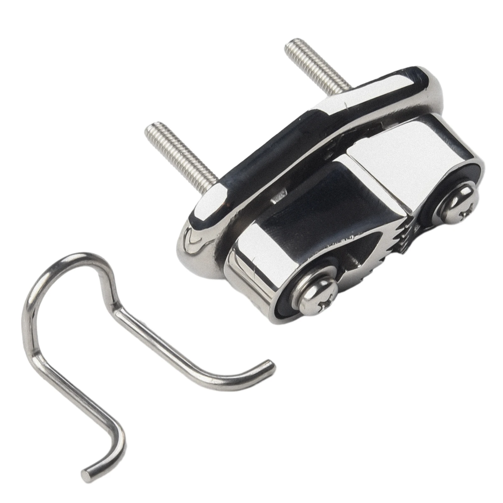 1X 316 Stainless Steel Pulley Rope Clamp Fit Boat Yacht Cam Cleat Universal Pilates Equipment Wire Clamp 68x35mm Wear-Resistance es3002 double clamp earth resistance tester dc ac 30 00kω 0 0 1000a 4 wire method used in telecommunications tower transmission