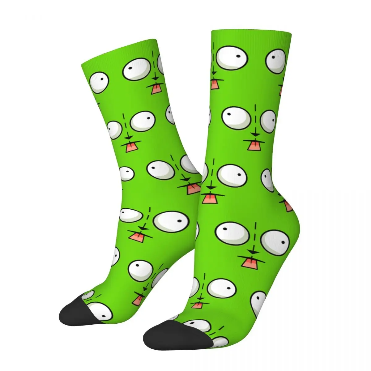 

Men Women Gir Face Invaders Zims Cartoon Anime Socks Comfortable Funny Happy Socks Novelty Product Middle Tube Crew Socks