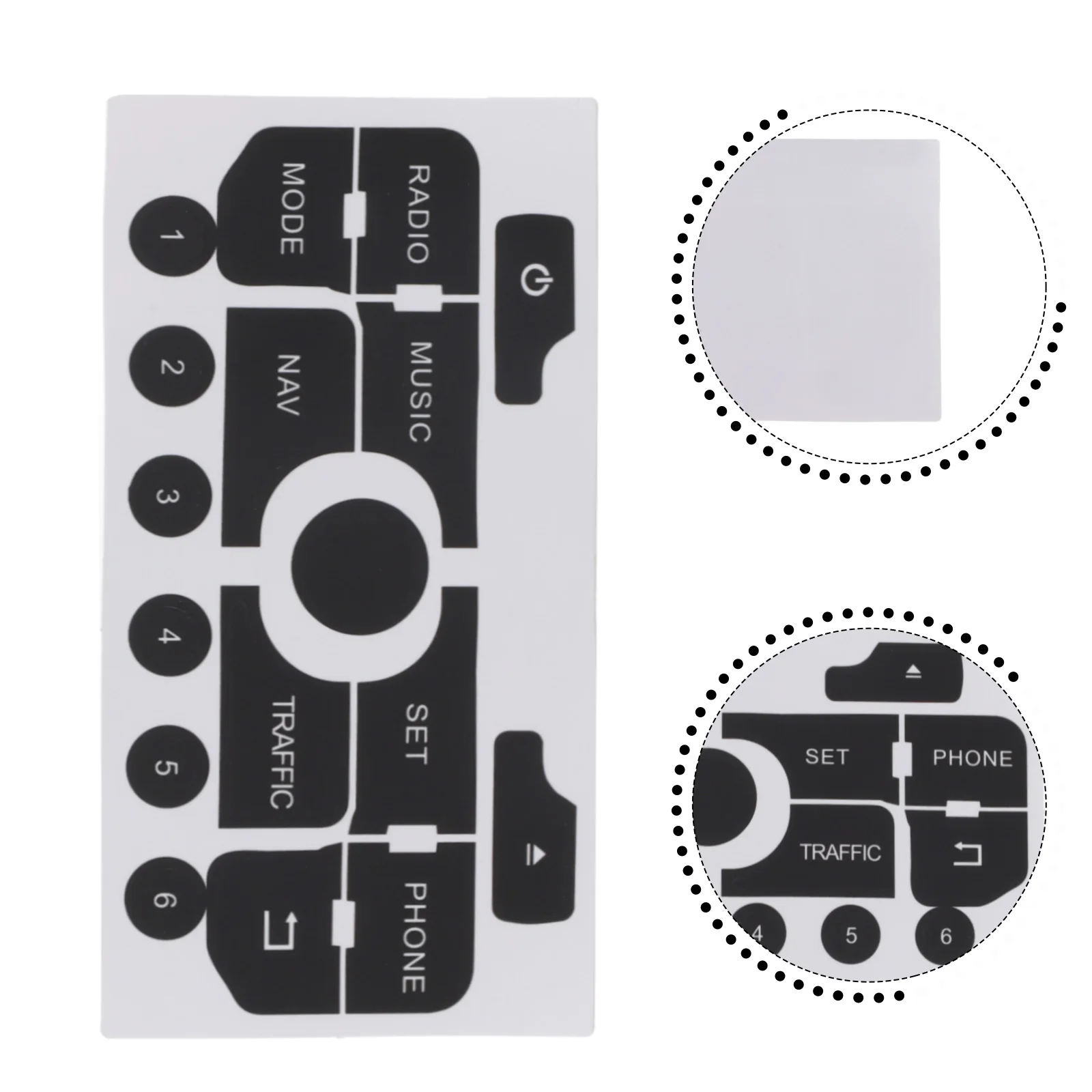 Auto Taste Reparatur Aufkleber Aufkleber Für 308 Für 3008 Für C3 Für C5 Nav Radio Push Button Auto Zubehör Vinyl reparatur Aufkleber – Detail 3
