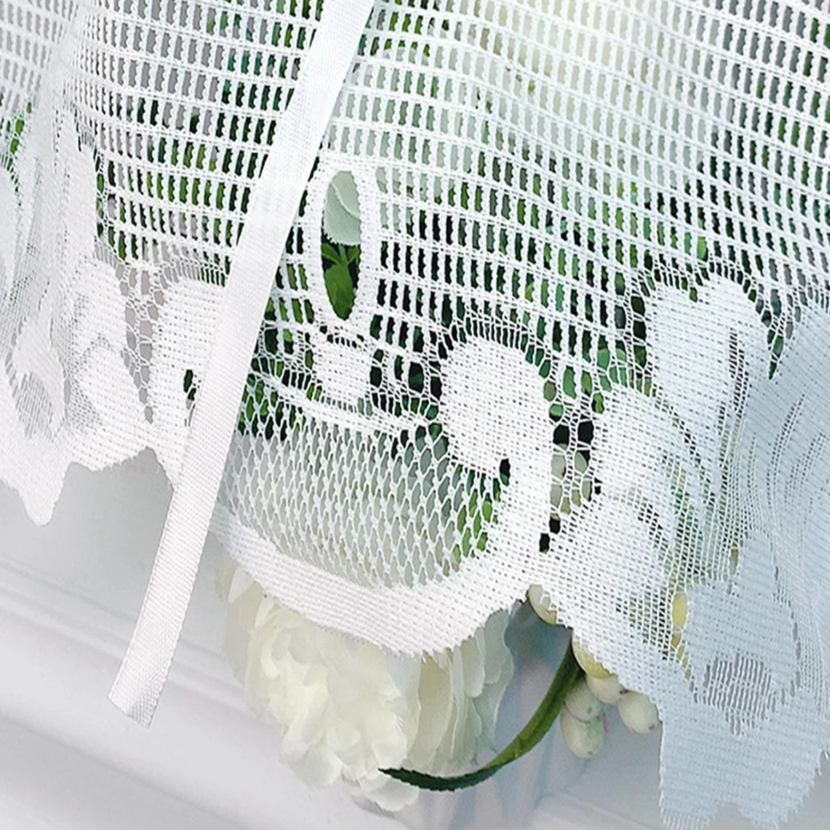 1PC woven butterfly style pull-out window screen, elegant and beautiful, suitable for kitchen and living room partitions 4