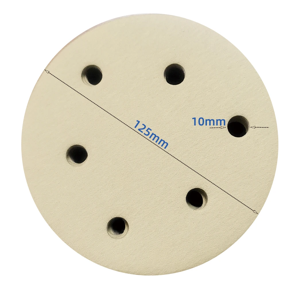 

Dry sandpaper 5inch 6 hole yellow sand disc sandpaper Self-adhesive polishing sanding back velvet sandpaper