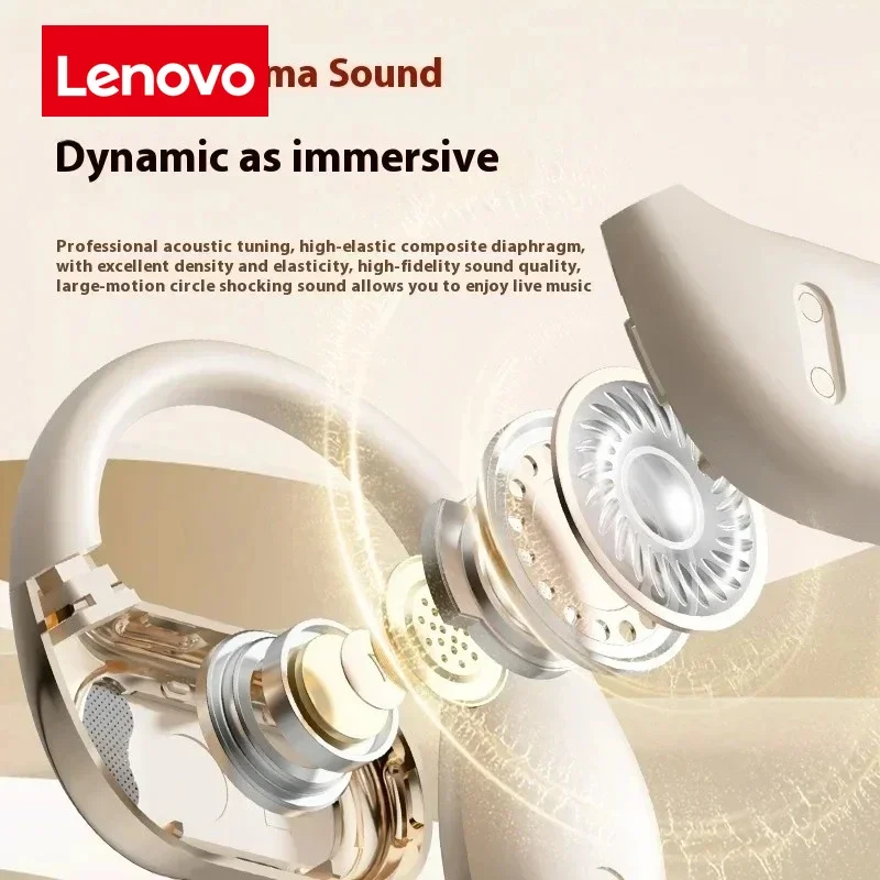 Lenovo Original M76 Wireless Bluetooth Headphones HIFI Sound Running Headsets Waterproof Painless Wearing Earphones with Mic