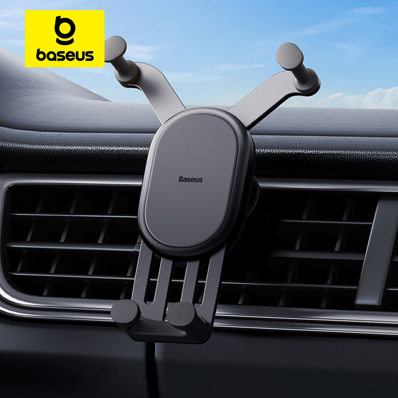  Baseus Auto Restorable Car Phone Holder Gravity for Car Air Vent Silicone Stand For iPhone 15 Xiaomi Samsung Car Mobile Support 