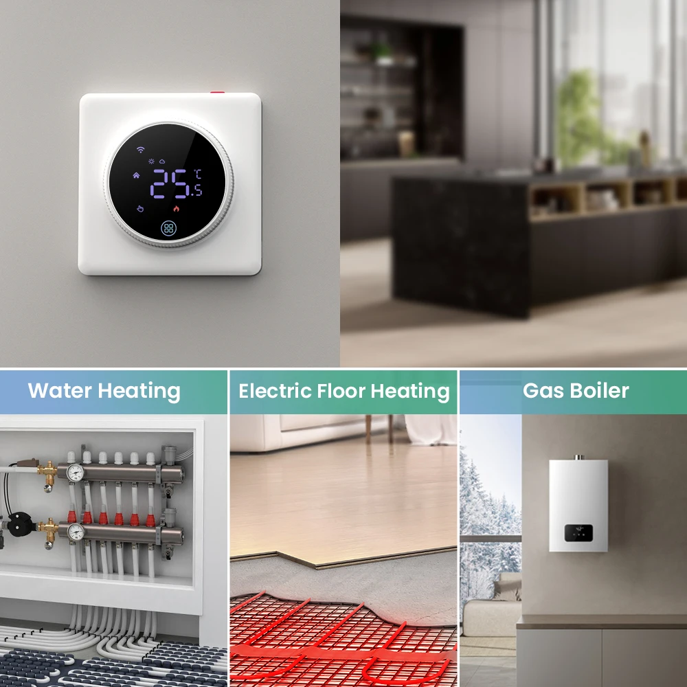 WiFi Smart Thermostat, Heating Temperature Controller ,Work for Alexa Google hom