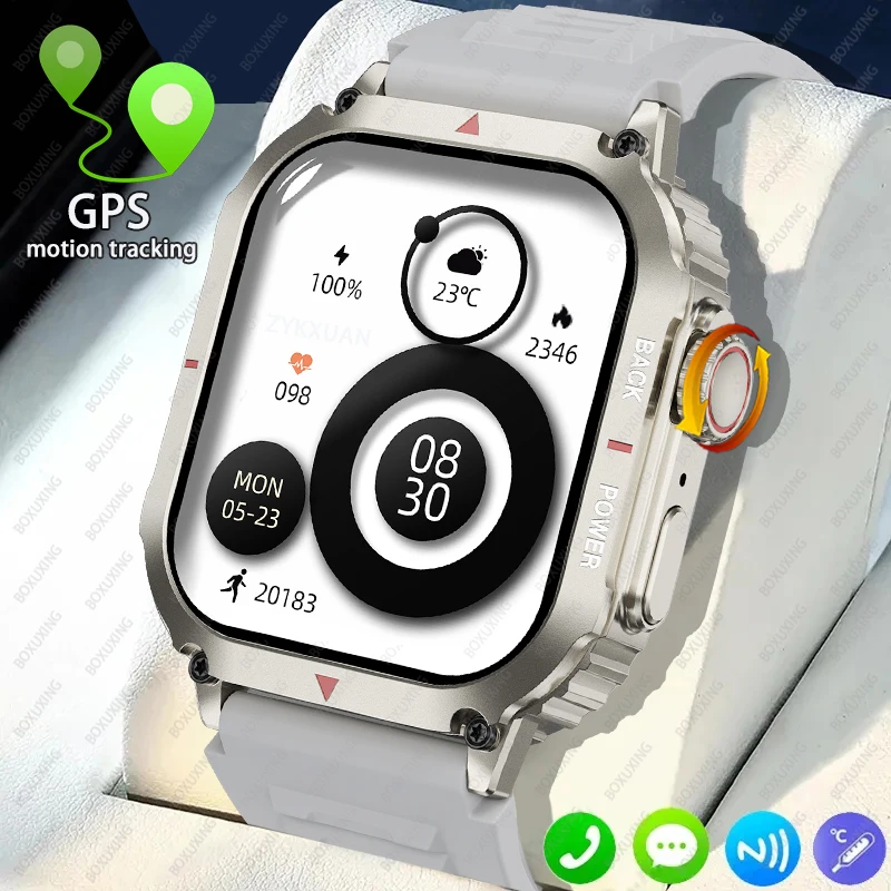 

New GPS NFC Smart Watch Men Woman AMOLED HD Screen Heart Rate BT Call Blood Sugar Waterproof Sport SmartWatch For Huawei Xiaomi