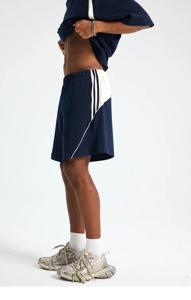 Side-Stripe Patchwork Track Shorts S5f9aa6ed89b141abb056274a3d2316b0E