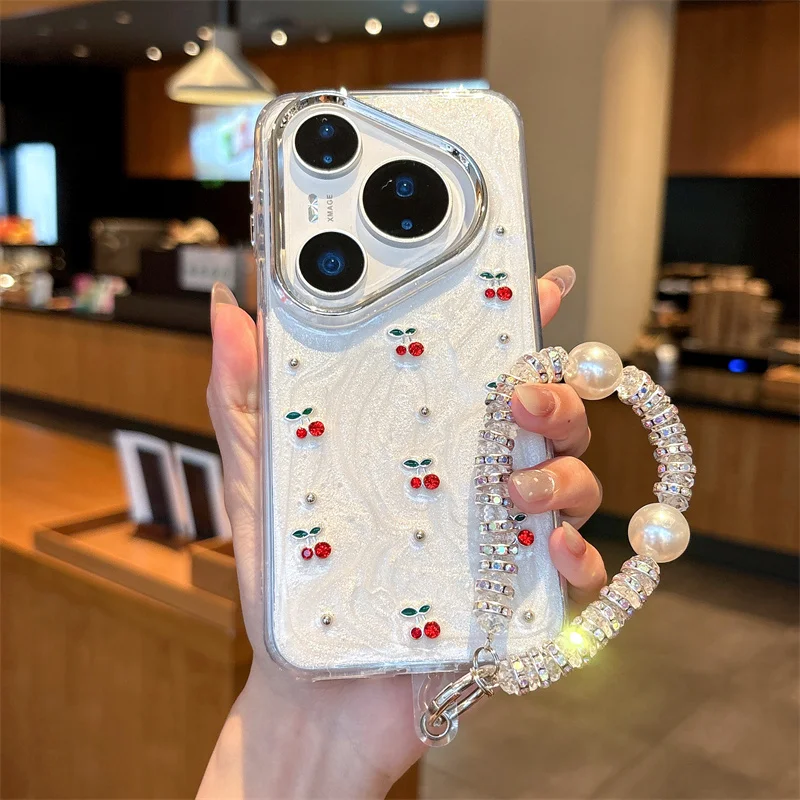 Cute 3D Cherry Bling Shining Girls Phone Case - Ultra Protective Back Shell