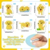 60Pcs Cartoon Eraser Set Dog/Fruit/Axolotl Shape Kids Eraser Stationary School Reward Party Favor for Birthday Party Anniversary 2