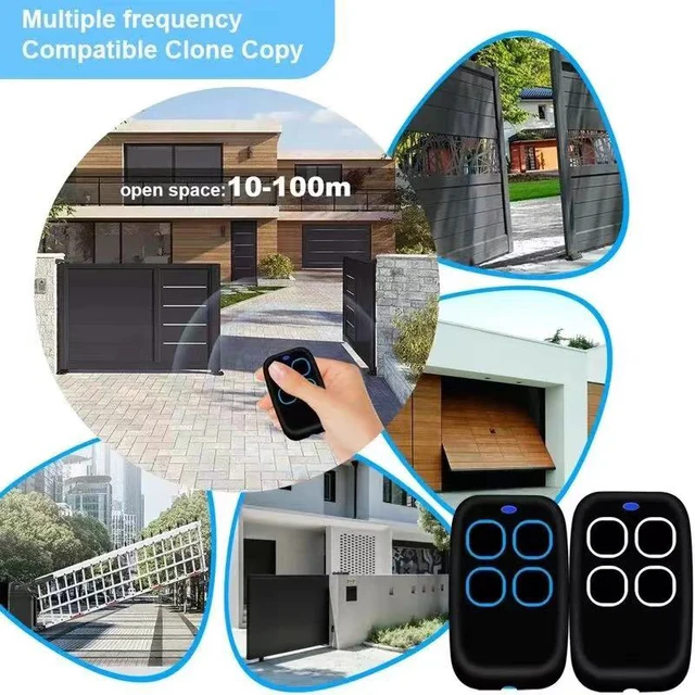 Garage Door Remote Control Duplicator 286MHz-868MHz Multi-Frequency Code Grabber Clone Gate Key Fob Command Hand Transmitter 3