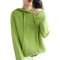 Hooded Sweater Woman Autumn Winter Long Sleeve Warm Bottoming Shirt Solid Casual Pullovers Knit Tops Korean Fashion Jumper 2025 - Image 6