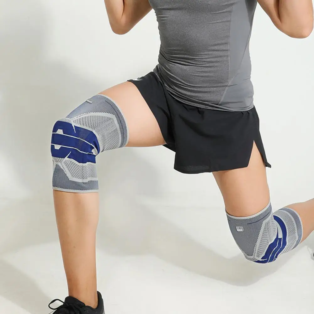 

Knee Pad 1Pc Professional Anti-slip Bionic Human Curve Side Springs Knee Protector for Football