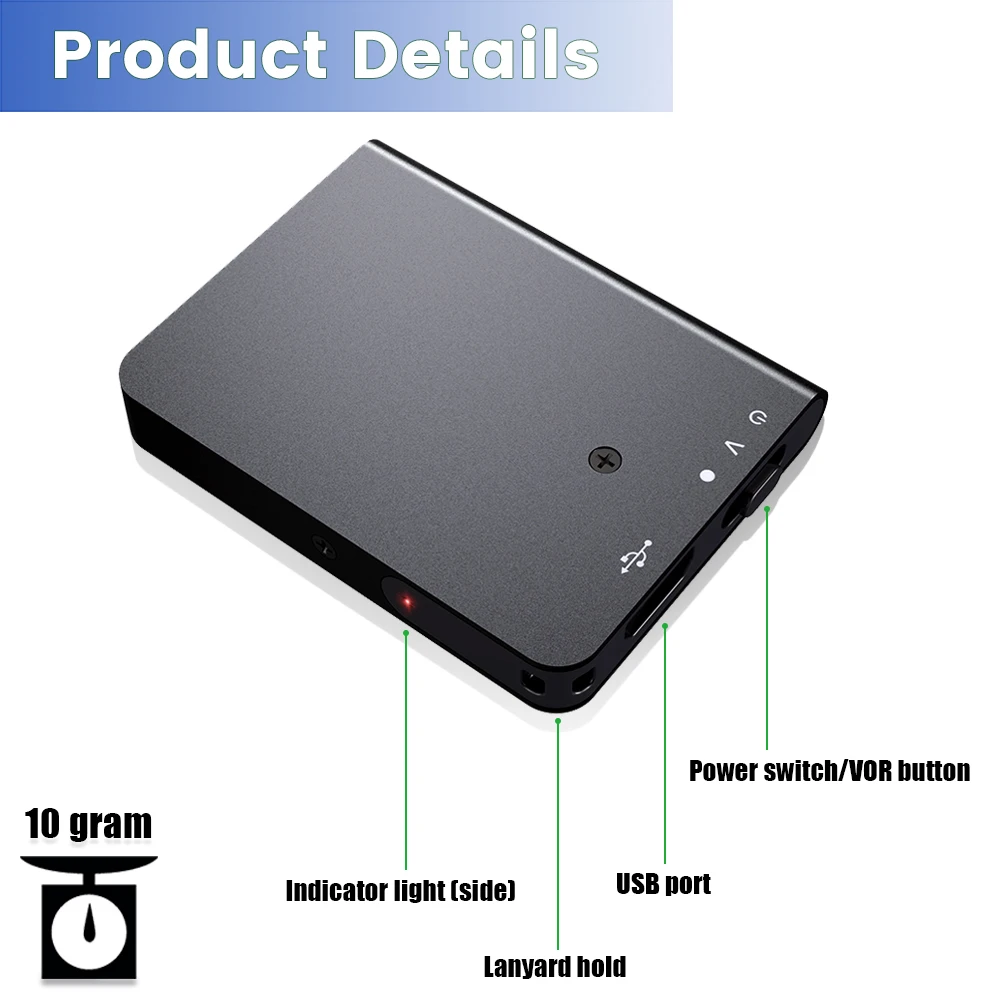 Qzt-mini Gravador de Som Pequeno Mp3 Voice Recorder Áudio Digital Dispositivo de Gravação Profissional Voz Mp3 Ativado - Image 2