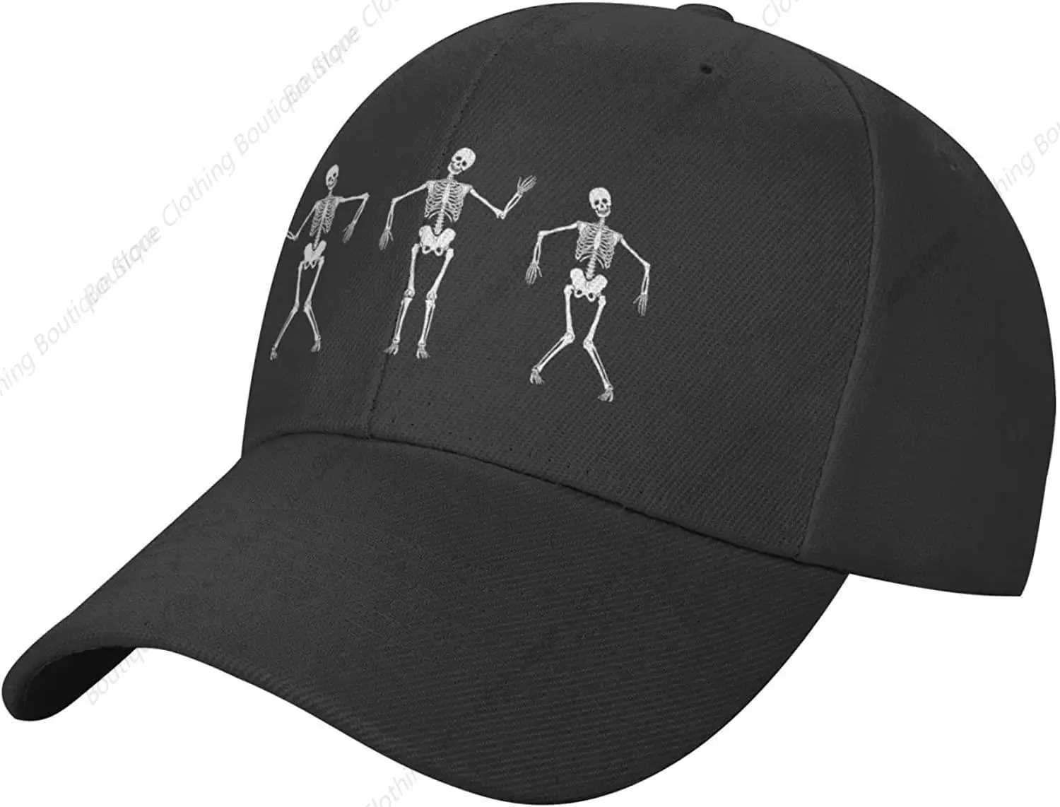 Skeleton Skull Pose Funny Baseball Cap Plain Trucker Hat Fitted Dad Hat for Men Women