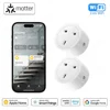 Matter Smart Plug Mini WiFi Smart Socket 16A UK Home Outlet App Remote Control Timer Plug Works with HomeKit Alexa Google Home