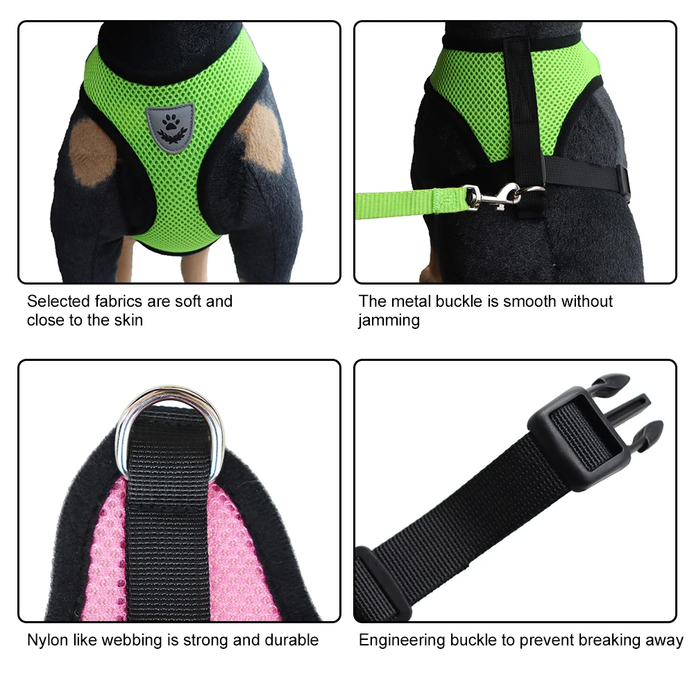 Cat Dog Harness Set Adjustable Vest LittlePuppy