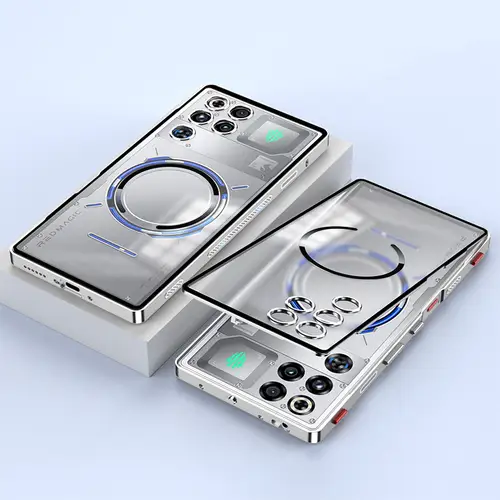 Metal Bumper Case For ZTE RedMagic 11 Pro+ RedMagic11Pro Anti-drop Alloy Frame Mag safe Ring Transparent PC Back Cover - Image 10
