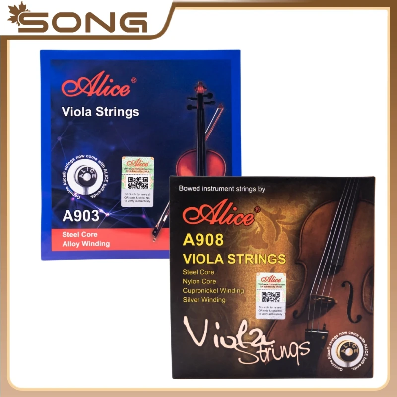 Alice A903 viola Strings Steel core alloy German-silver twining strings, A-D-G-C viola String ,viola Parts Accessories