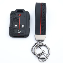 Premium Silicone Car Key Cover with Key Ring - Smart Auto Accessory (Black)