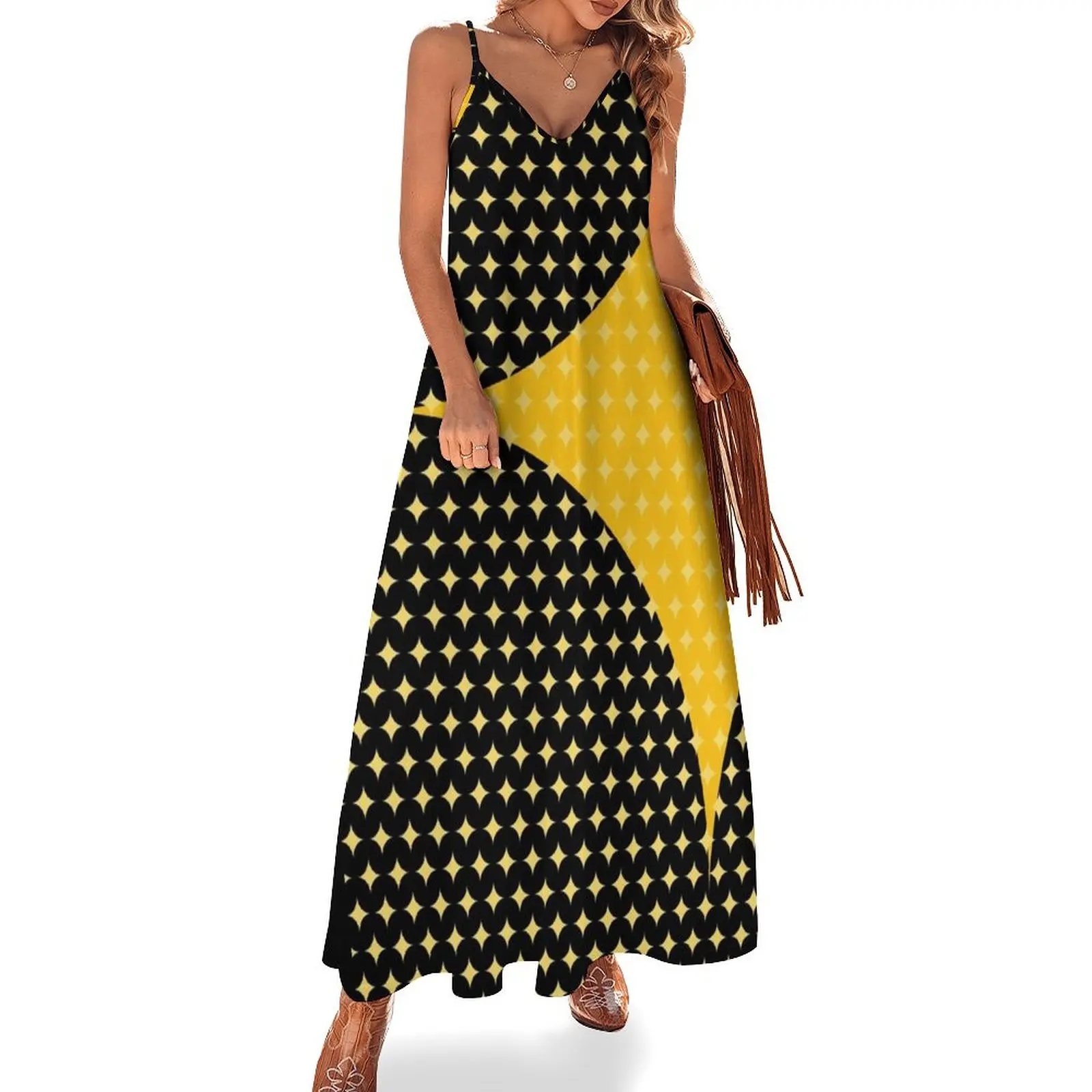 

Hypocycloid Sleeveless Dress Women's summer long dress cute dress