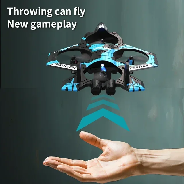 4-axis Gyro Remote Control Airplane 360° Flip Fighter Jet Toy Helicopter Quadcopter Easy to Fly RC Glider for Boys Kids Toy 2