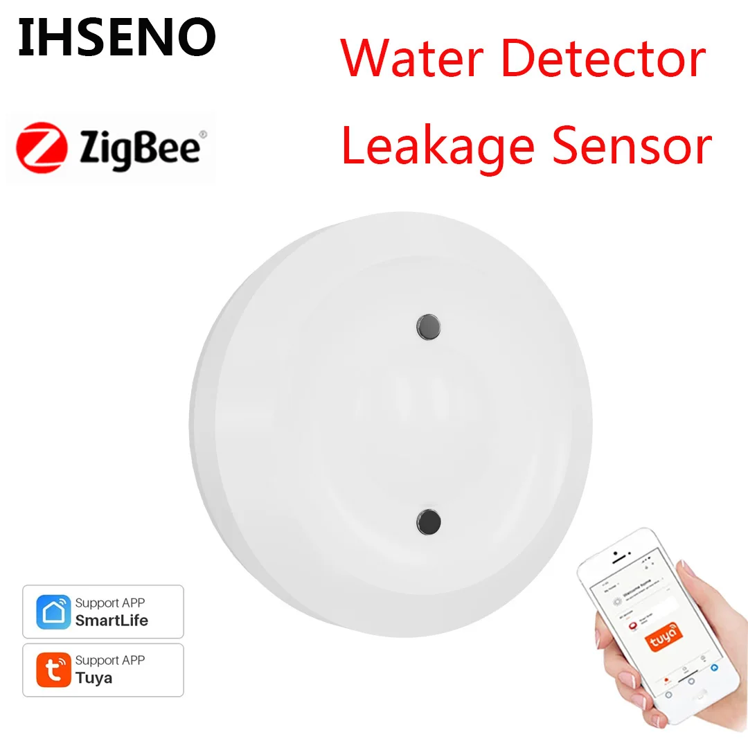 IHSENO ZigBee Linkage Water Flood Leak Leakage Immersion Sensor Detector Overflow Waterproof