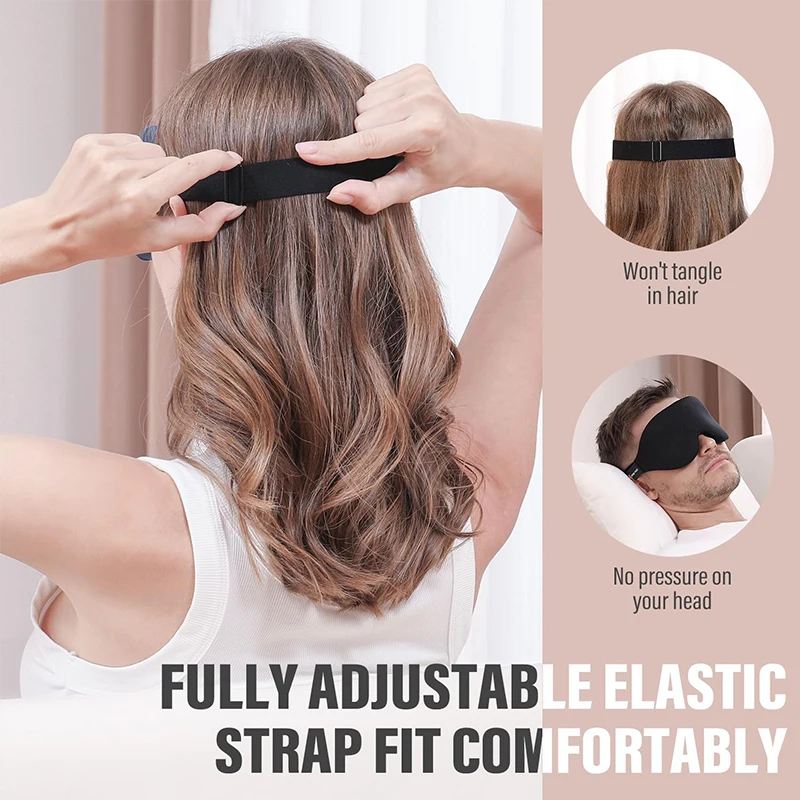 Augenmaske Augenbinde für Unisex, weiche Müdigkeit, Linderung, Augenabdeckung, natürliches Schlaf-Blind-Augenklappe, Hautpflege-Werkzeug – Detail 3