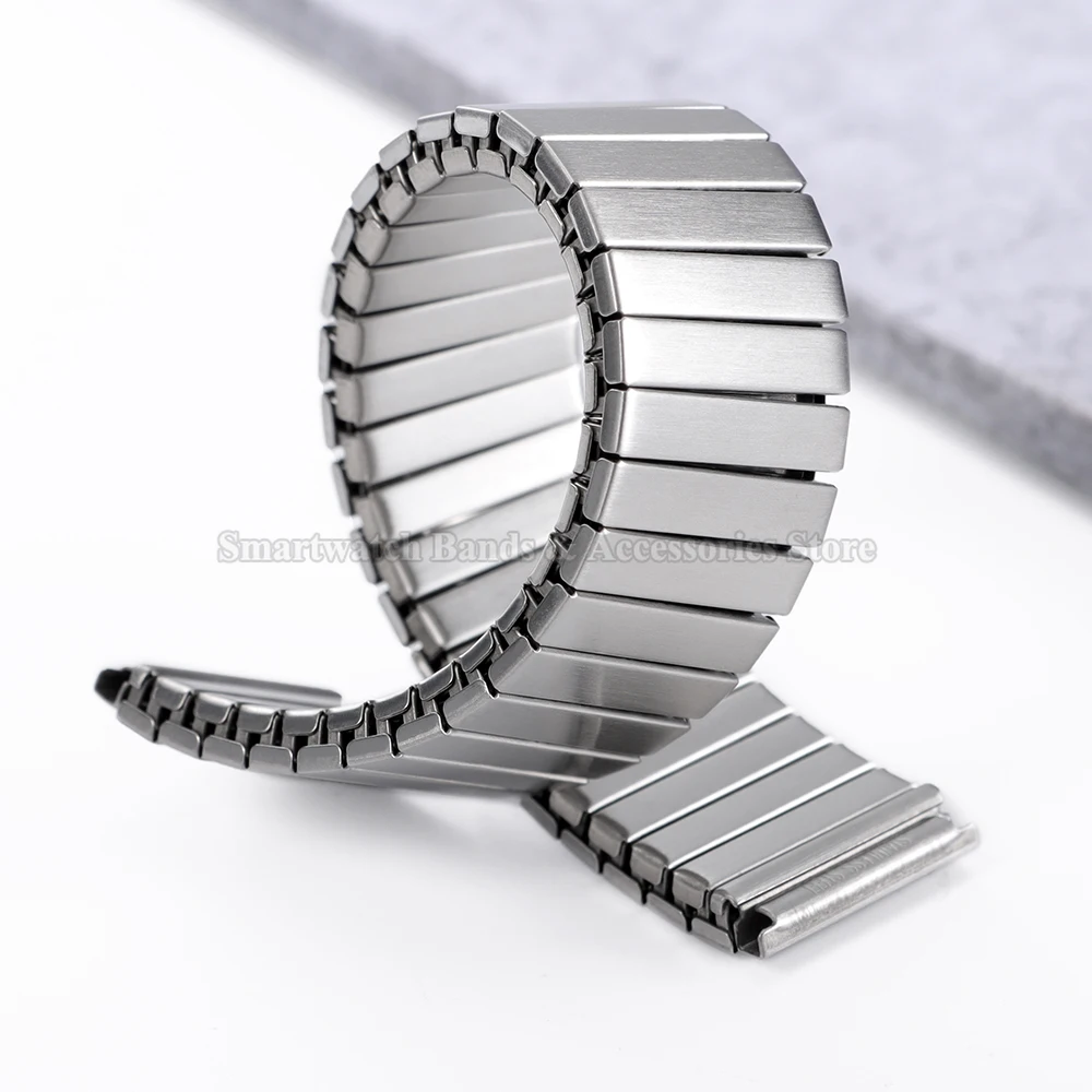 Universal Stainless Steel Expansion Stretch Watch Band - Metal Elastic Wrist Bracelet