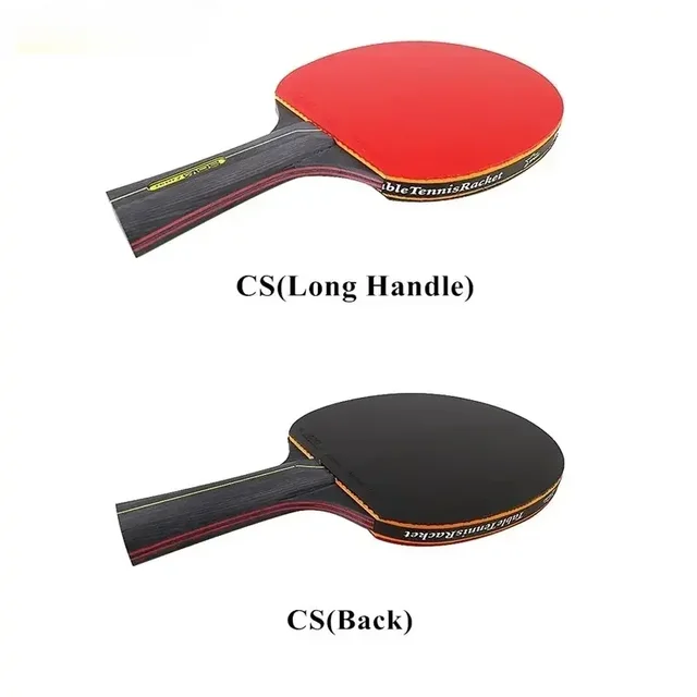 6 Star Table Tennis Racket 2PCS Professional Ping Pong Racket Set Pimples-in Rubber Hight Quality Blade Bat Paddle with Bag 2