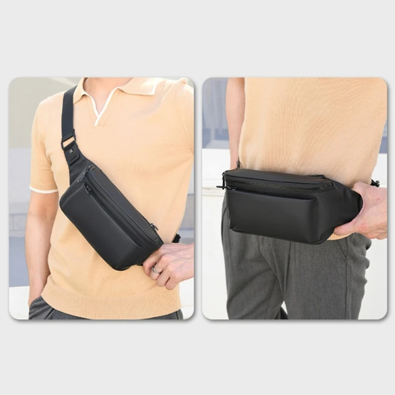 2023 NEW Fanny Pack for Men Waterproof Crossbody Waist Pack Chest Bag PU Bag