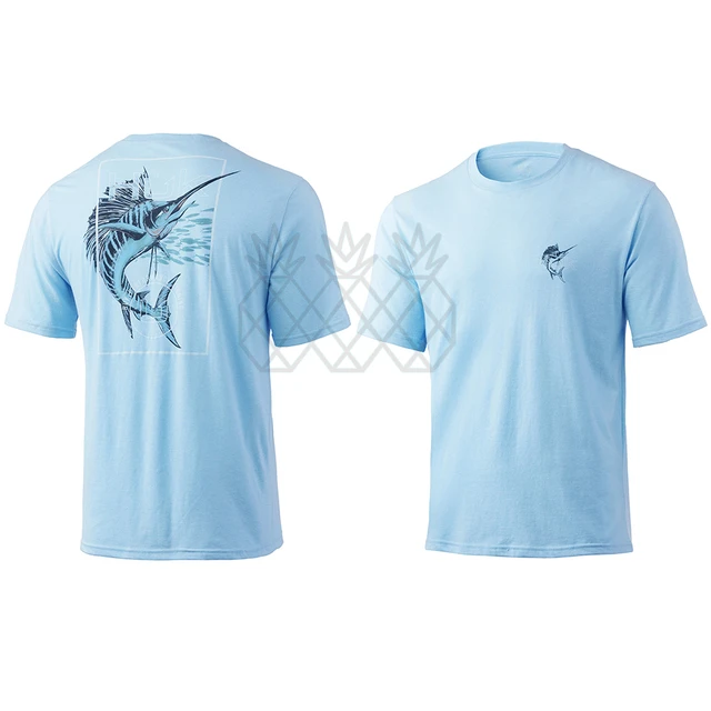 HUK Fishing Shirts Summer Short Sleeve UV Protection T-Shirts