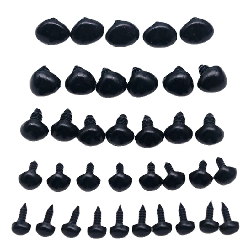 Plastic safety eyes Googly doll eyes Plastic toy eyes Doll eyes 6-18mm Black Plastic Eye For Craft Doll Decoration Accessories Safety Eyes Amigurumi For Toy Animal Eye Doll Toys 50/100pcs