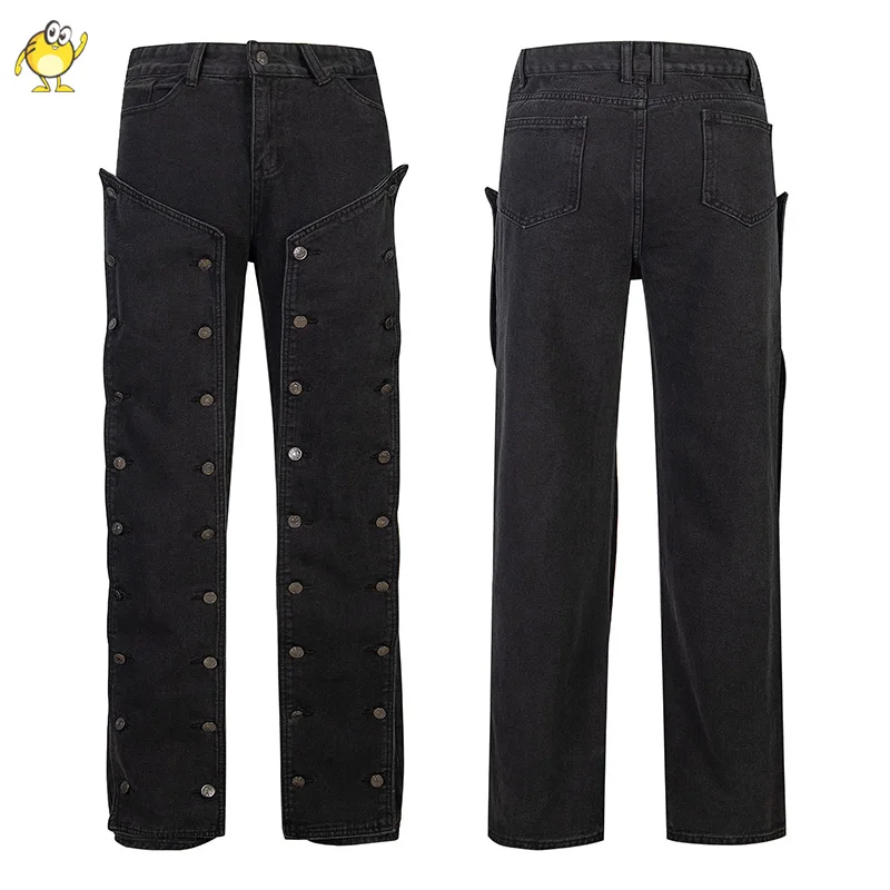 

2024 New Patchwork Washed Black GRAILZ Project G/R Jeans Pants Men Woman Casual Best Quality Trousers