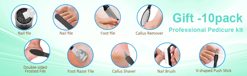 Description Picture 5 of itemElectric Foot Callus Remover Foot Care File Heels Dead Skin Pedicure Tool Electronic Foot Grinder and Replacement Sandpaper