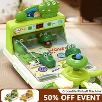 Crocodile Table Games, Score Shooting Target Kids Desktop Party Game, Parent-child interaction, Cartoon Pinball Shooting Machine 2