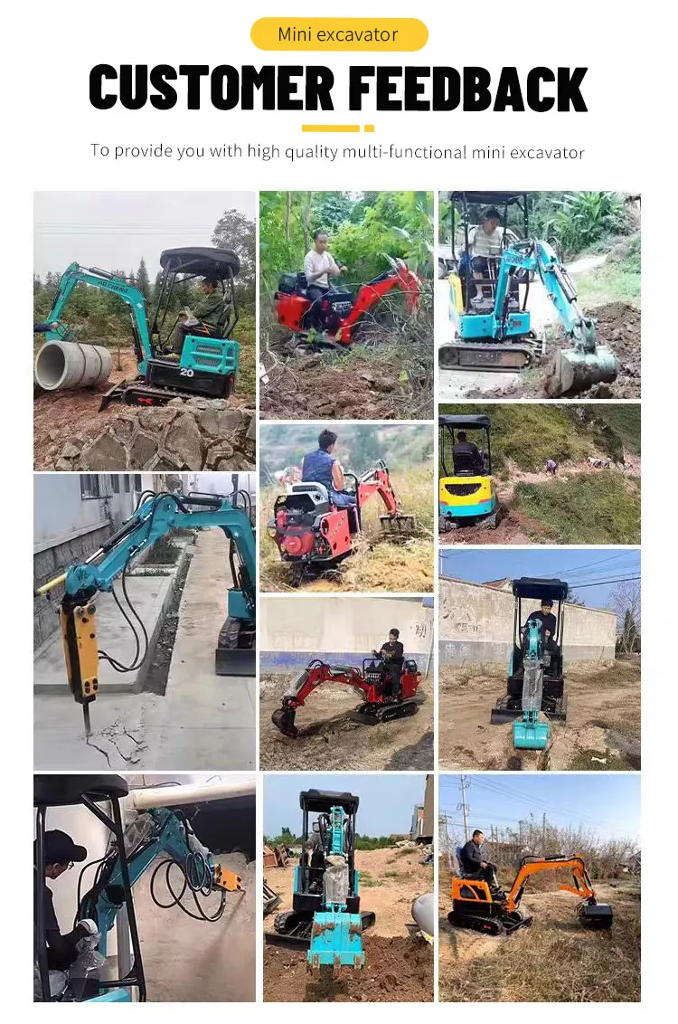 Kleiner Kettenbagger für Bau- und Landwirtschaftsbetriebe mit 1 Jahr Garantie für den neuen Minibagger zum Verkauf. – Detail 8