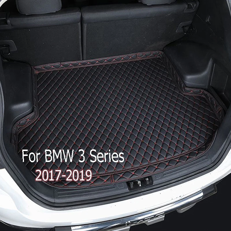 

Leather Car Trunk Mat Carpet Tail BMW 320i 330i Cargo Liner For BMW 3 Series 2017-2019 Trunk Boot Mat BMW F30 F31 F34 Liner Pad