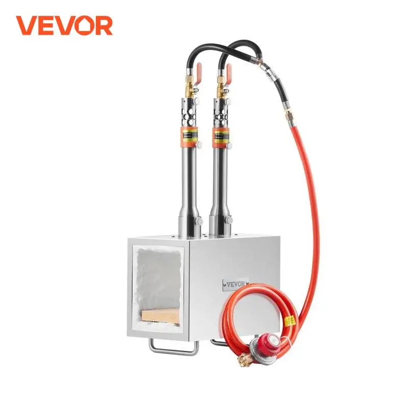 VEVOR Portable Propane Forge Farrier Forge 2600℉ Tool and Knife Making Blacksmithing Gas Square Stainless Steel