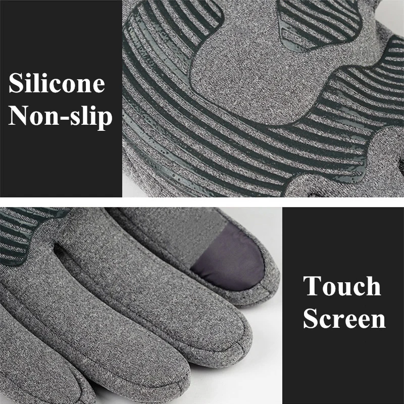 Men's Ski Gloves Windproof Waterproof Non-Slip Plus Velvet Warm Snowboarding Snowmobile Motorcycle Riding Mittens Winter Gloves