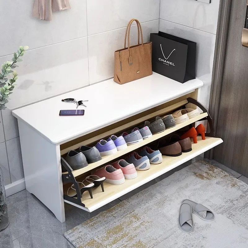

Hallway Multilayer Shoe Cabinets Foldable Nordic Simple Wooden Shoe Cabinets Space Saving Collapsible Szafka Na Buty Furnitures