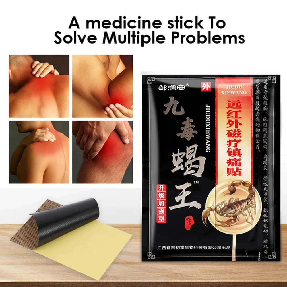 Back Pain Patch Scorpion Venom Pain Relief Patch Back Muscle Arthritis Rheumatoid Treatment Anti Knees 8Pcs/Box