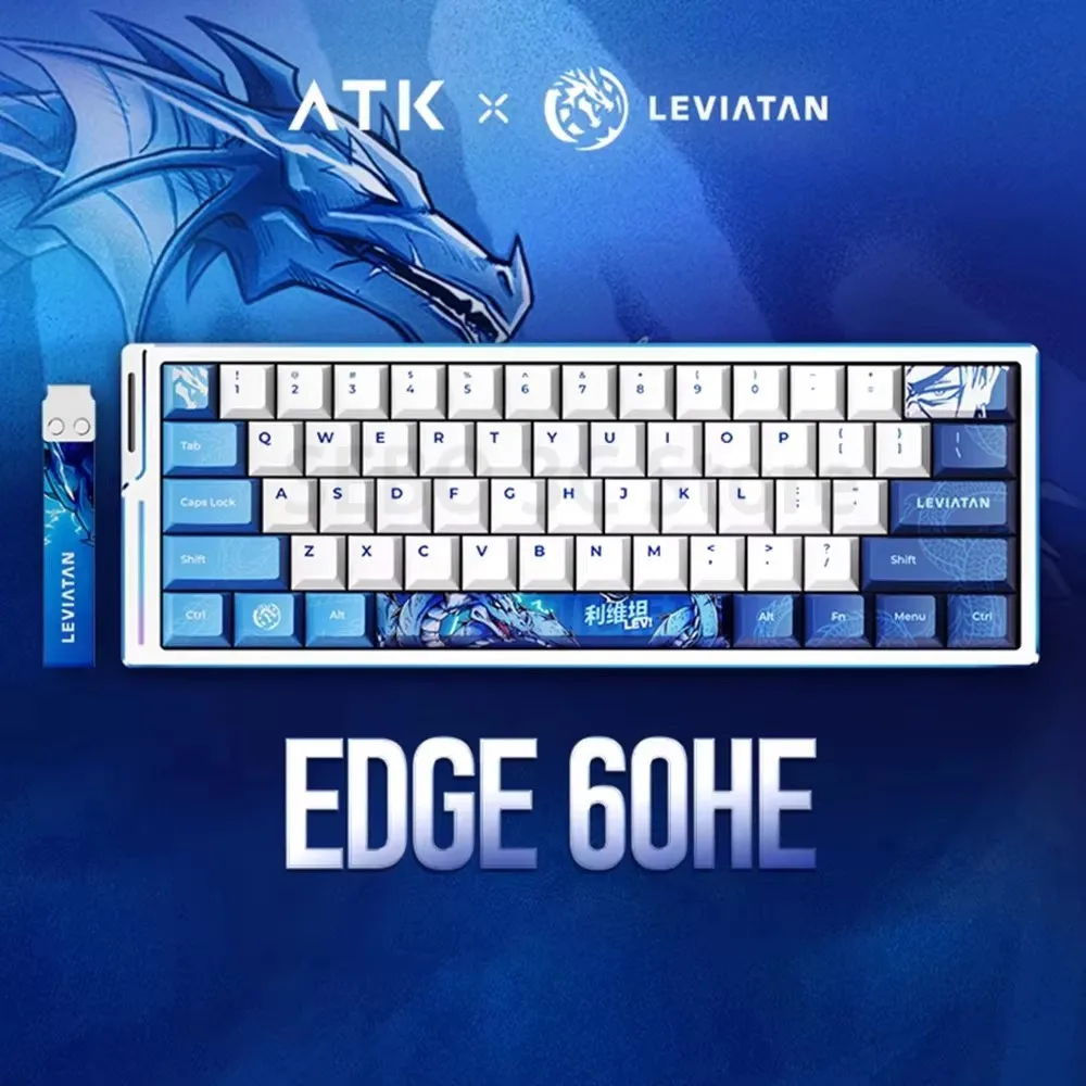 Atk leviatan edge 60he teclado mecânico com fio interruptor