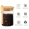 18oz Airtight Glass Jars With Lids And Spoons, Candy Jars With Lids, Clear Spice Jars, Small Food Storage Containers 2