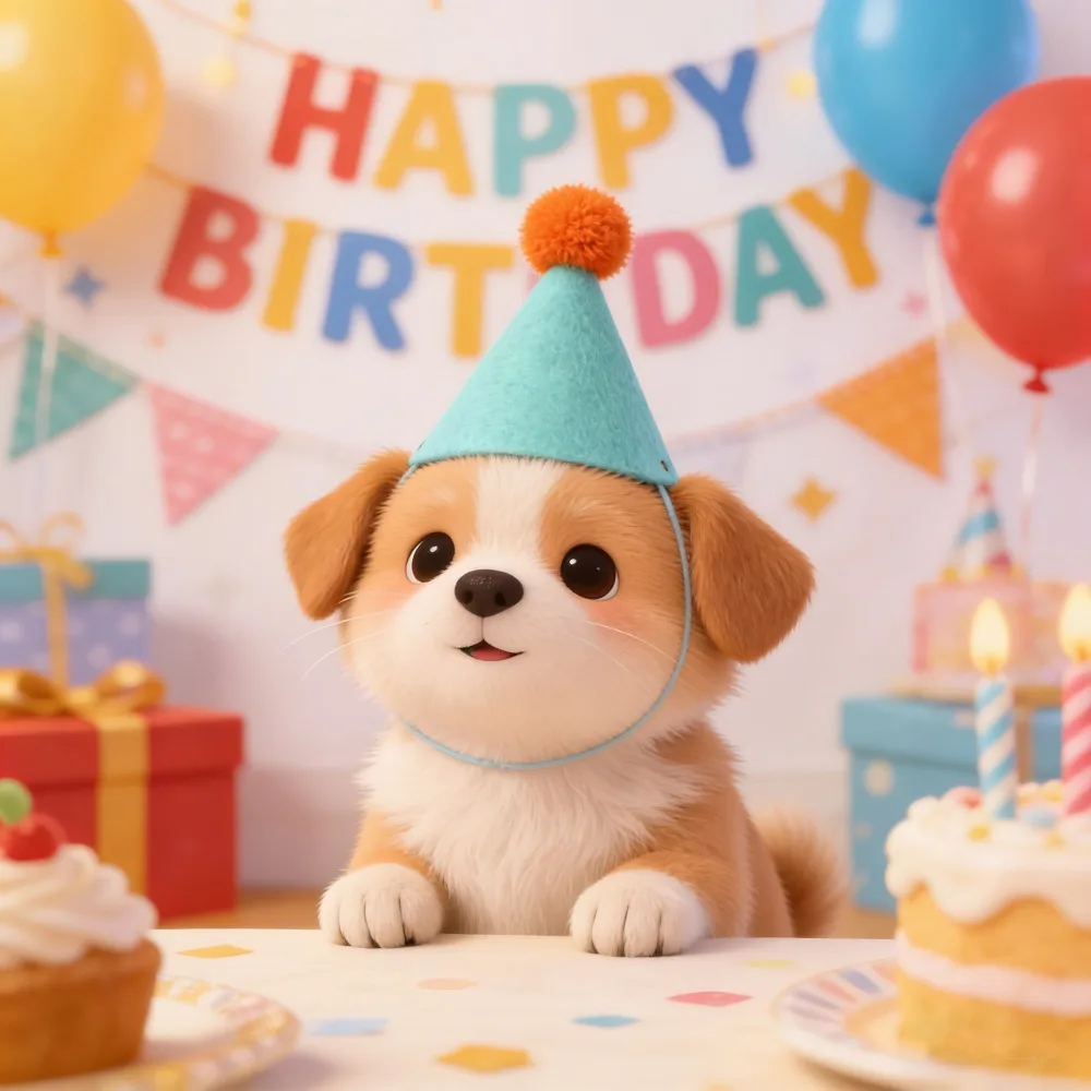 봉제 인형, 개, 고양이, 토끼 및 인형용 미니 펠트 파티 모자 1/6개 - 생일, 펠트 모자 장식에 적합