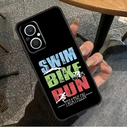 Triathlon Tri Life Swim Bike Run Protective Phone Case for OPPO Reno3 4G (10464)