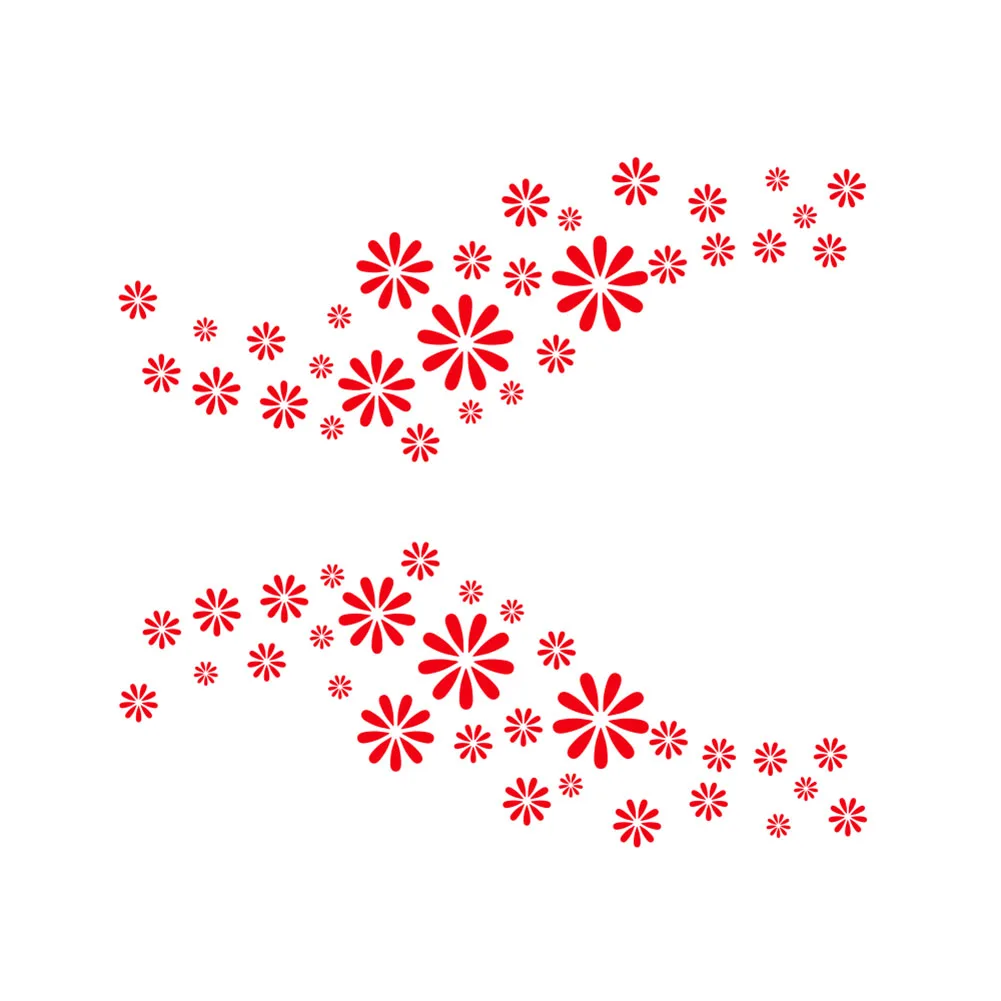 

Fashionable Vehicle Body Side Decals 60pcs Car Sunflower Flowers Sticker Set Removable and Temperature Resistant